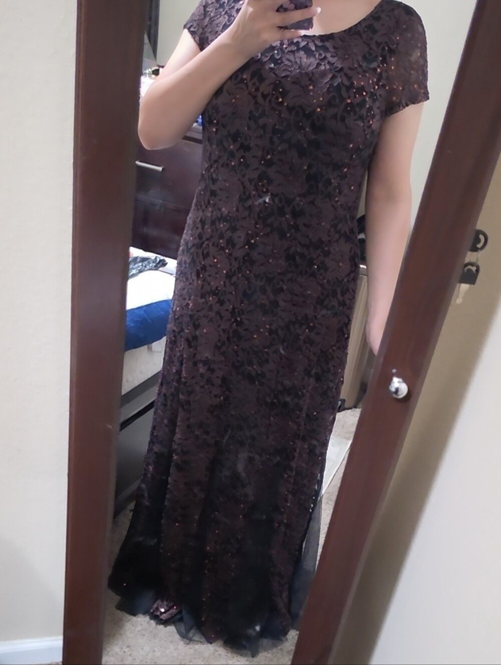Elegant Sequin Evening Gown - XL